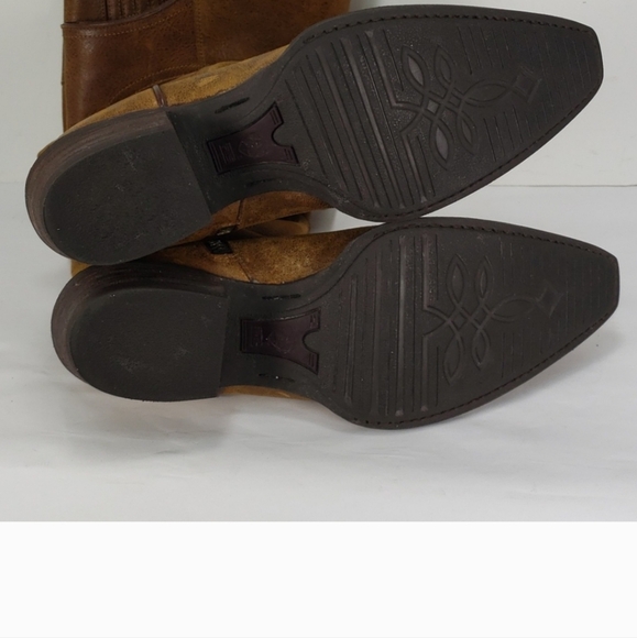 ARIAT 10010251 MURRIETA BROWN LEATHER OVER THE KNEE ZIP COWBOY BOOTS WOMEN'S 10B - Picture 8 of 9